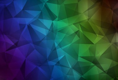 Koyu mavi, yeşil vektör soyut mozaik arka plan. Origami tarzında gradyan ile geometrik çizim. Web siteniz için çokgen tasarım.