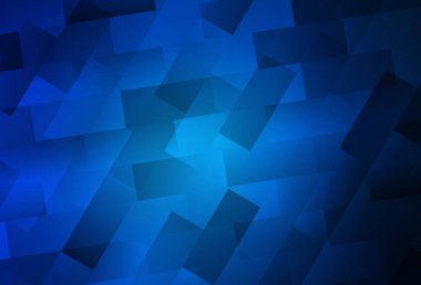 Kare şeklinde koyu mavi vektör deseni. Dikdörtgen şekilli soyut çizimler. Reklamınız, posteriniz, afişiniz için en iyi tasarım.