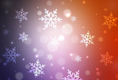 Koyu pembe, kırmızı vektör arkaplan, tatil tarzında. Renkli Noel şeyleri ile soyut gradyan çizimi. Üniversitenin tanıtımı için akıllı tasarım.