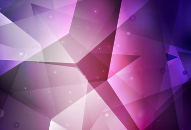 Çizgileri ve üçgenleri olan koyu mor vektör arkaplanı. Doğa tarzında üçgenleri olan güzel bir çizim. Broşürler, broşürler için desen