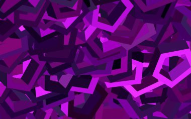 Altıgen şekilli koyu pembe vektör düzeni. Renkli altıgenli soyut illüstrasyon. İniş sayfaları için desen.