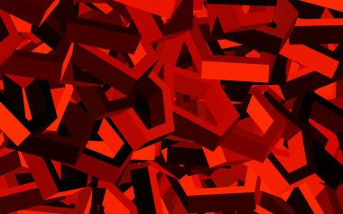 Altıgen kümeli koyu kırmızı vektör arkaplan. Renkli altıgenli bulanık arkaplan. Reklamlar, broşürler için desen.