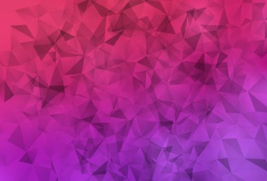 Açık Mor, pembe vektör eğimli üçgenler. Üçgenli modern soyut çizim. Web siteniz için çokgen tasarım.