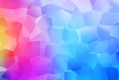 Açık mavi, soyut şekilli kırmızı vektör arkaplan. Soyut gradyan şekilli basit renkli çizimler. Kartvizitiniz için modern tasarım.