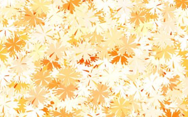 Açık Turuncu vektör şablonu ağaçlar ve dallarla çiziyor. Origami tarzında çiçeklerin karalama çizimi. Duvar kağıtları, boyama kitapları için desen.