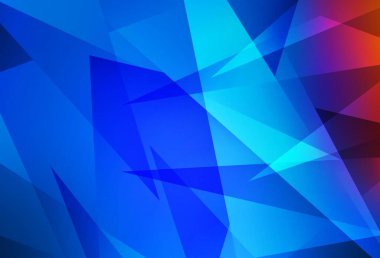 Açık mavi, üçgen biçiminde kırmızı vektör dokusu. Soyut arkaplanda renkli eğimli üçgenler. Web siteniz için basit tasarım.