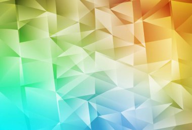 Açık mavi, sarı vektör arkaplan, çizgiler, üçgenler. Renkli üçgenli modern soyut illüstrasyon. Bir cep telefonu için arka plan.