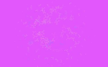 Açık Pembe, Mavi vektör arkaplanı ve yapay zeka verileri. Soyut şablondaki yapay zeka şekilleriyle parlayan illüstrasyon. Poster ve teknoloji sembolü.