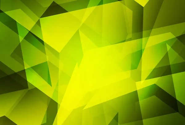 浅绿色 黄色矢量三角形马赛克背景 闪烁着抽象的图解与优雅的三角形 你设计的三角形图案 — 图库矢量图片