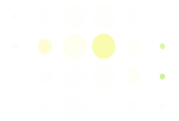 Light Green Yellow Vector Backdrop Dots Glitter Abstract Illustration Blurred — Stock Vector