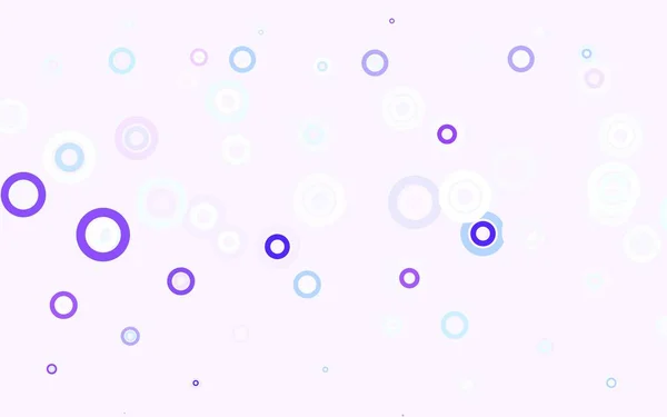 Modèle Vectoriel Rose Clair Bleu Avec Des Cercles Bulles Floues — Image vectorielle