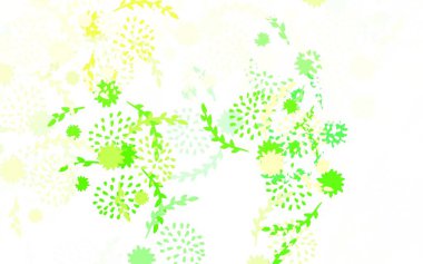 Açık yeşil, sarı vektör çiçekli doğal fon çiçekli zarif, parlak bir illüstrasyon. İşiniz için yepyeni bir tasarım..