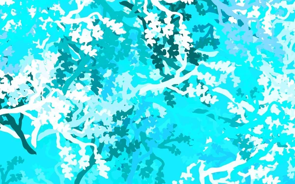 Açık Pembe Mavi Vektör Çizimi Yapraklı Dallı Yaprakları Dalları Olan — Stok Vektör