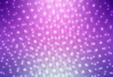 Noktalı açık pembe vektör arkaplanı. Bulanık yağmur damlaları olan soyut bir çizim. Fütürist reklamlar ve kitapçıklar için şablon.