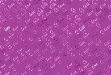 Parlayan kalpleri olan açık pembe vektör arkaplan. Sevgililer günü tarzında gradyan kalpleri olan akıllı bir illüstrasyon. Evlilik hediyeleri için örnek, tebrikler..