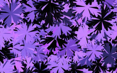 Çiçekli koyu mor vektör soyut tasarımı. Çiçeklerle karalama tarzında renkli çizimler. Web sitesi yöneticileri ve tasarımları için desen.