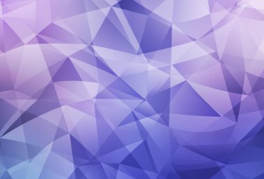 Açık Pembe, Mavi vektör soyut mozaik arkaplan. Soyut ve üçgenli renkli çizimler. İş tasarımınız için yepyeni bir tarz.