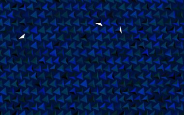 Koyu mavi üçgenli vektör arkaplanı. Renkli üçgenli modern soyut illüstrasyon. İniş sayfası için modern şablon.