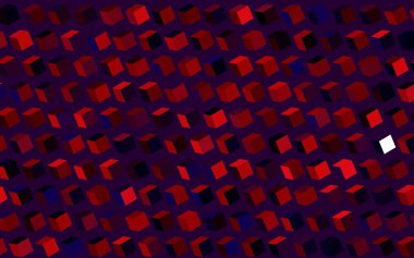 Koyu mavi, kırmızı vektör dokusu dikdörtgen biçiminde. Soyut stil ve dikdörtgenlerle dekoratif tasarım. İniş sayfası için modern şablon.