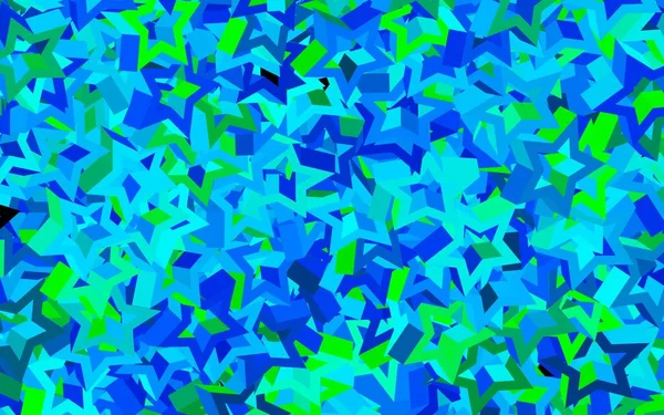 Темно Синій Зелений Векторний Візерунок Різдвяними Зірками Блискуча Абстрактна Ілюстрація — стоковий вектор