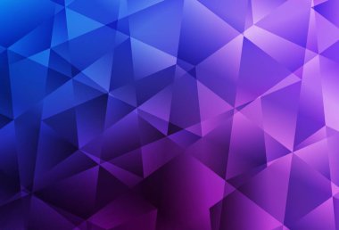 Açık Pembe, Mavi vektör düşük poli düzeni. Gradyanı olan zarif parlak çokgen çizimi. Cep telefonunun arka planının şablonu.