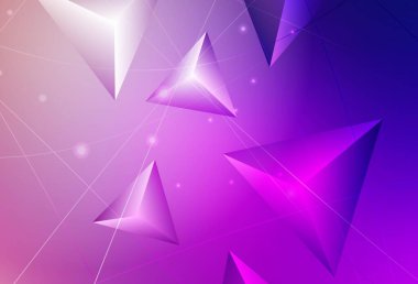 Açık Mor, pembe vektör soyut mozaik fon. Çokgen tarzda tamamen yeni bir renk çizimi. İşiniz için yepyeni bir tasarım..