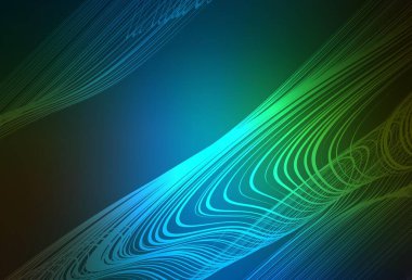 Koyu mavi, yeşil vektör soyut arkaplan. Gradyan tasarımlı, soyut, ışıltılı çizimler. Çalışmalarınız için akıllı tasarım.