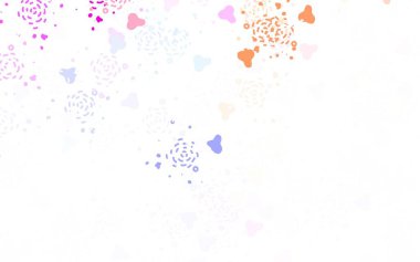 Açık mavi, soyut şekilli kırmızı vektör dokusu. Soyut tarzda rengarenk gradyan şekilleri olan bir resim. Web siteniz için basit tasarım.