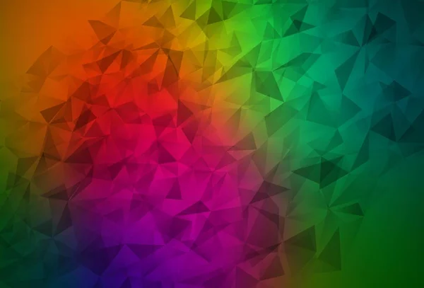 Dark Multicolor Vector Gradient Triangles Texture Polygonal Abstract Illustration Gradient — Stock Vector