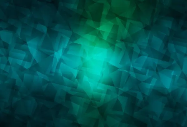 Hellblaue Grüne Vektordreieck Mosaikstruktur Geometrische Illustration Origami Stil Mit Farbverlauf — Stockvektor