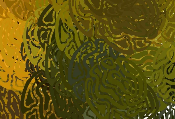 Dunkelgrünes Gelbes Vektormuster Mit Linien Bunte Abstrakte Illustration Mit Steigungslinien — Stockvektor
