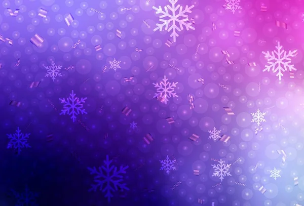 淡紫色 粉色矢量图案 圣诞风格 闪烁着圣诞球的图解 小册子 教育传单的分发方式 — 图库矢量图片
