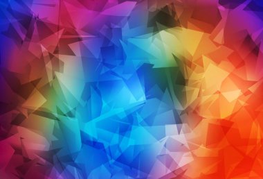 Karanlık çokrenkli vektör düşük polimerli doku. Gradyanı olan zarif parlak çokgen çizimi. İşiniz için yepyeni bir tasarım..