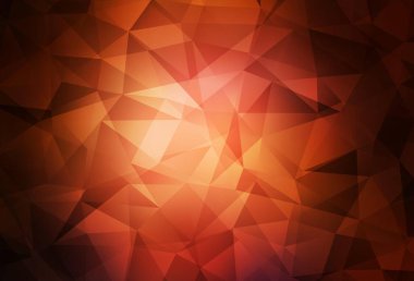 Koyu kırmızı vektör çokgen çizimi. Üçgenli renkli soyut çizimler. Cep telefonunun arka planının şablonu.