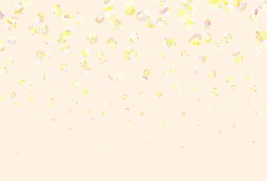 Açık yeşil, noktalı kırmızı vektör arkaplanı. Doğa tarzında bulanık halkaları olan güzel renkli çizimler. Marka kitabınız için yeni şablon.