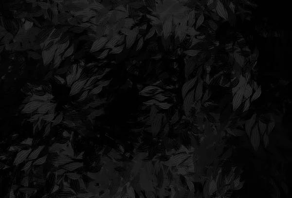 Vector Gris Oscuro Fondo Natural Con Hojas Una Elegante Ilustración — Vector de stock