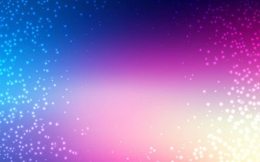 Açık Pembe, gökada yıldızlı mavi vektör arkaplan. Renkli kozmik yıldızlı soyut çizimler. İş ilanınız için akıllı tasarım.