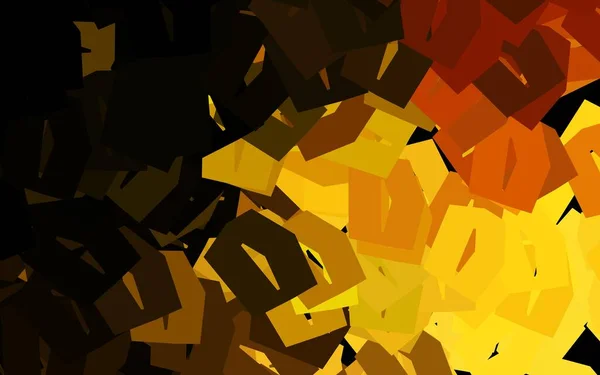 Ciemnozielony Żółty Wzór Wektora Kolorowymi Sześciokątami Abstrakcyjna Ilustracja Kolorowymi Sześciokątami — Wektor stockowy
