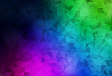 Karanlık çok renkli vektör soyut mozaik arkaplan. Çokgen tarzda tamamen yeni bir renk çizimi. Marka kitabınız için yeni şablon.