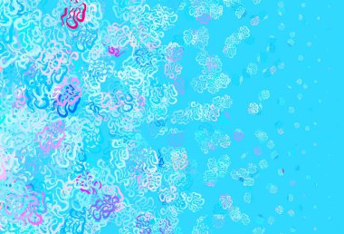 Açık mavi, rastgele şekilli kırmızı vektör deseni. Rastgele şekillerle soyut tarzda dekoratif tasarım. İşiniz için en iyi akıllı tasarım.