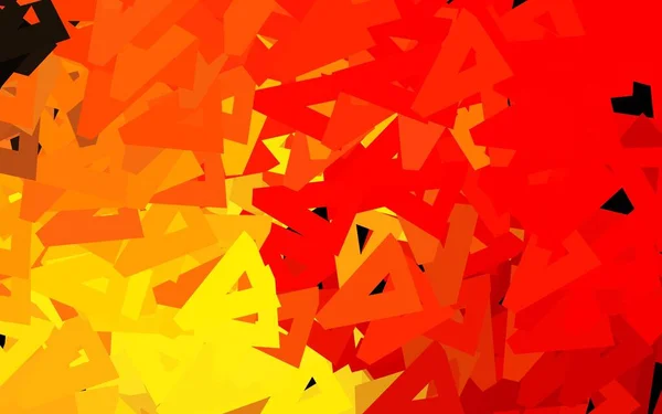 Rouge Foncé Fond Vectoriel Jaune Avec Triangles Triangles Sur Fond — Image vectorielle