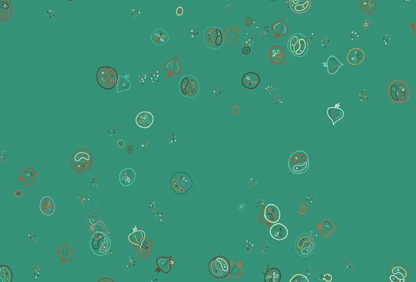 Легкий Багатобарвний Векторний Візерунок Свіжими Інгредієнтами Красива Барвиста Ілюстрація Їжею — стоковий вектор