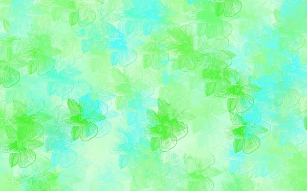 Vecteur Vert Foncé Illustration Naturelle Avec Des Fleurs Illustration Créative — Image vectorielle