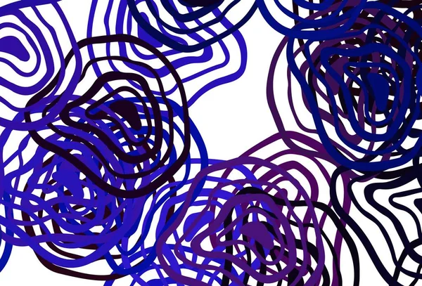 Rose Clair Texture Vectorielle Bleue Avec Des Lignes Courbes Illustration — Image vectorielle