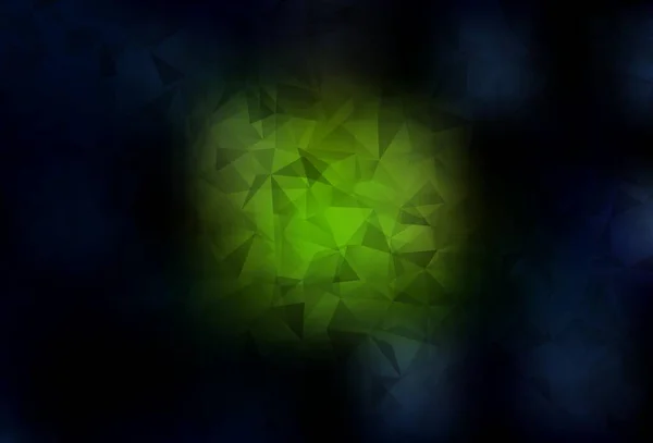 Dark Green Vector Shining Triangular Background Creative Geometric Illustration Origami — Stock Vector