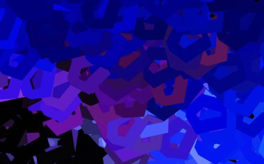 Koyu pembe, altıgenli mavi vektör arkaplan. Renkli altıgenli soyut illüstrasyon. İş ilanınız için tasarım.