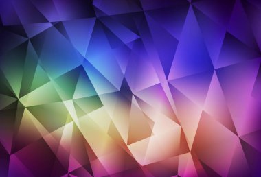 Işık çok renkli vektör mozaik şablonu. Üçgenli renkli soyut çizimler. Cep telefonunun arka planının şablonu.