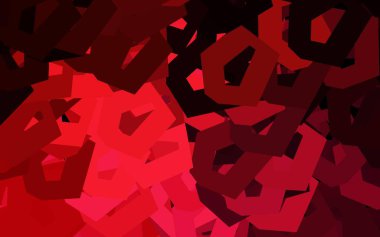 Koyu pembe, altıgen şeklinde kırmızı vektör şablonu. Altıgenli soyut bir tasarım. İniş sayfaları için desen.