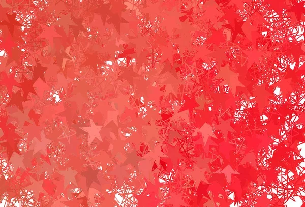 Fondo Vector Rojo Claro Con Estrellas Colores Ilustración Abstracta Geométrica — Vector de stock