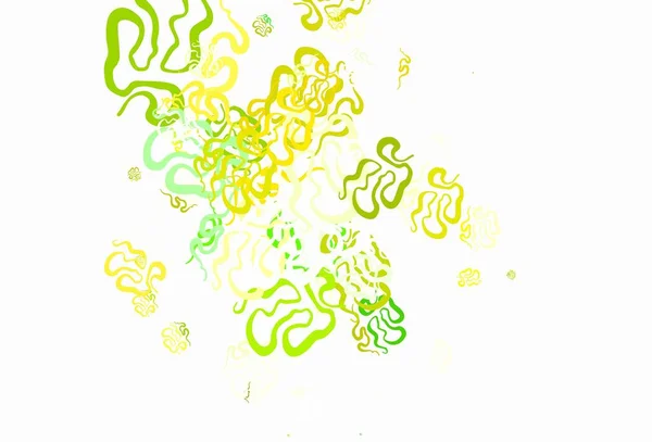 Açık Yeşil Kaotik Şekilli Sarı Vektör Şablonu Soyut Tarzda Rengarenk — Stok Vektör